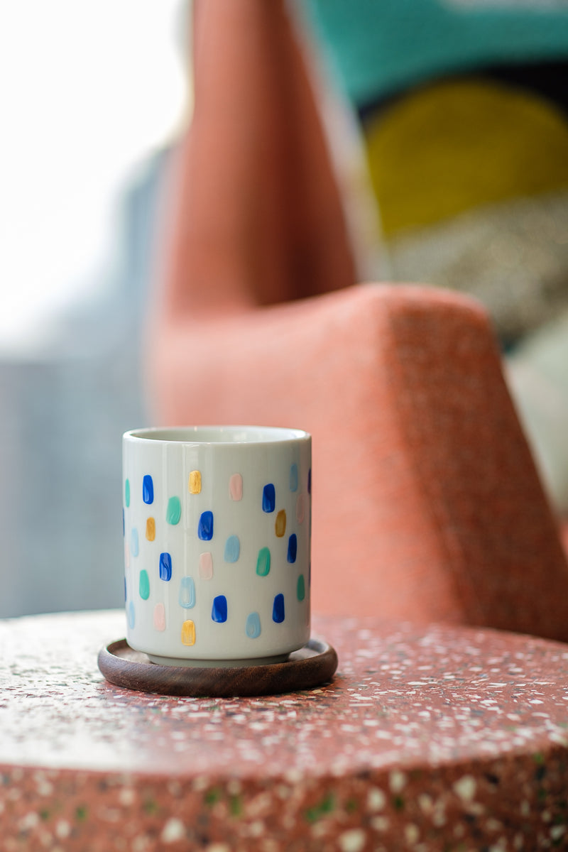 Small Planter, Pure Soy Candle - Hand-painted, Hand-made
