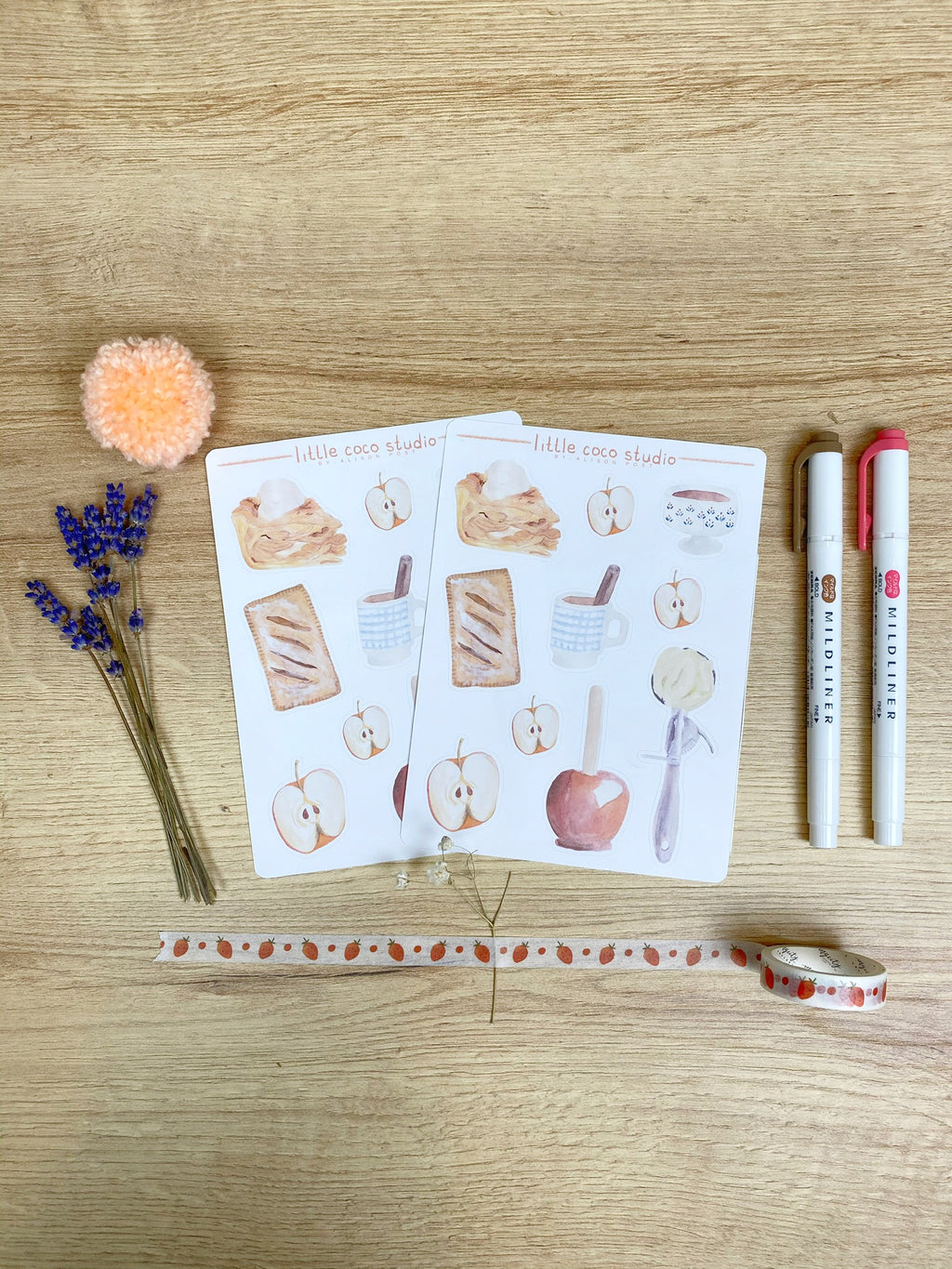 Autumnal Sticker Sheet - Apple Treats