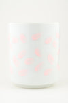 Hand Painted Porcelain Small Planter with Pure Soy Candle - Blush Pink Brush Strokes