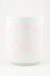 Hand Painted Porcelain Small Planter with Pure Soy Candle - Blush Pink Brush Strokes